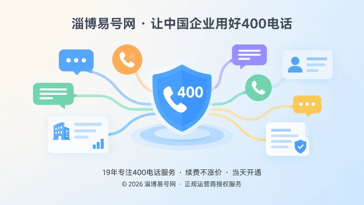 扁平化插画：多条通信气泡汇聚到中心热线，象征400电话沉淀为长期信任资产