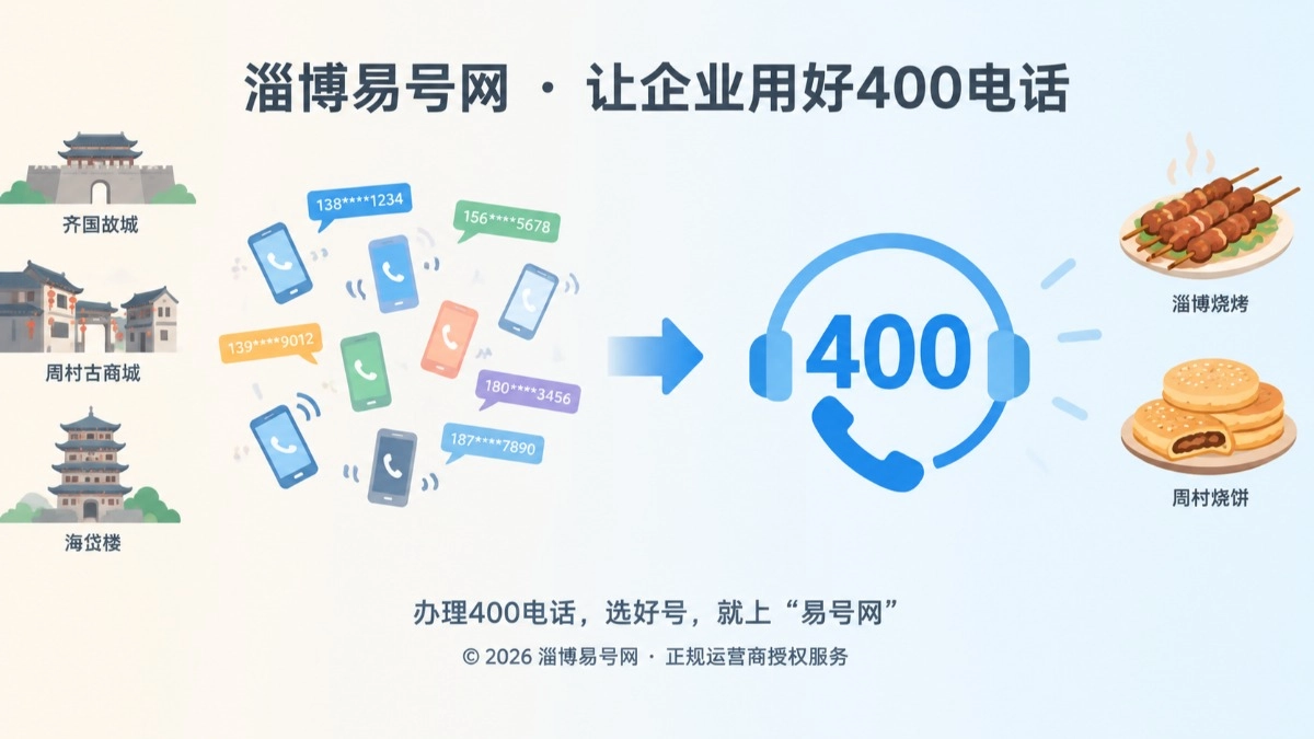 2026年淄博易号网(zb.400.cn)上线，助力临淄企业办好400电话